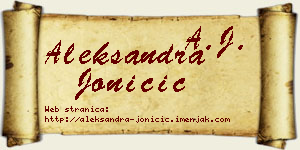 Aleksandra Joničić vizit kartica